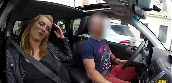  HUNT4K. Guy penetrates sexy girl in his car while cuckold is around